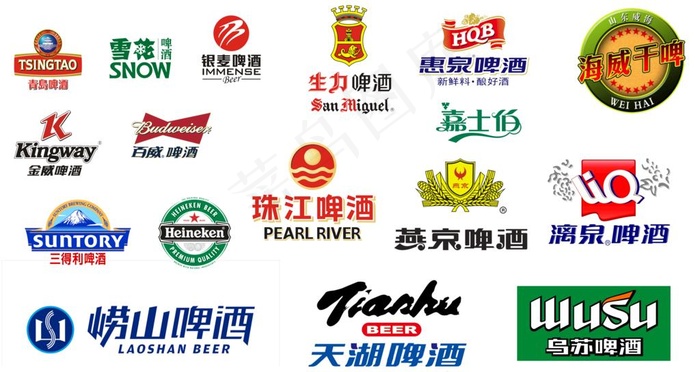 啤酒logo图片(7087x3987)psd模版下载