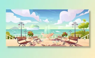 户外风景画图片