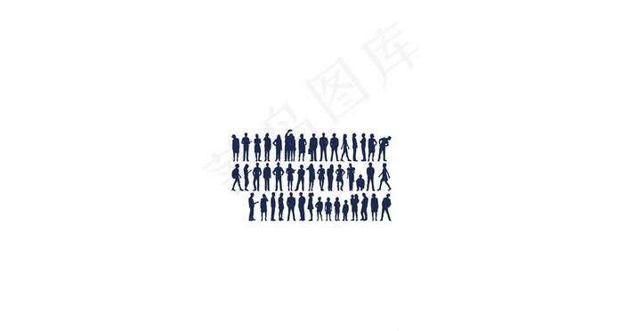 人物剪影图片ai矢量模版下载