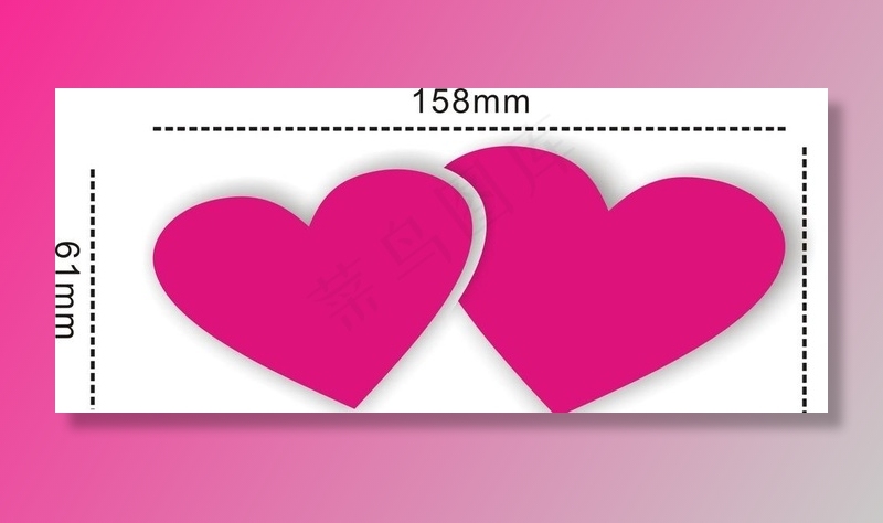 两颗心图片cdr矢量模版下载