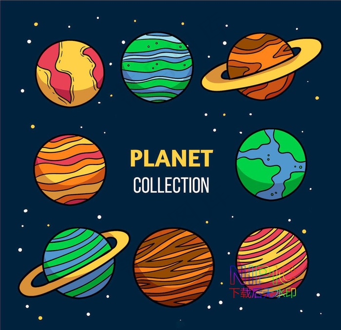 卡通星球行星图片eps,ai矢量模版下载
