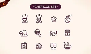 厨师美食图标图片