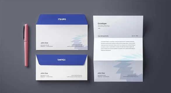 西式5号信封样机图片