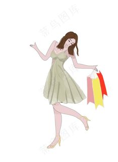 购物女孩人物图片