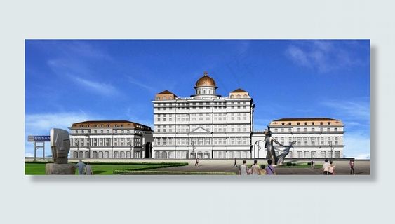 商业广场建筑效果图图片