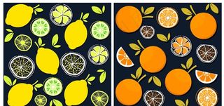 彩色水果无缝背景图片