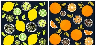 彩色水果无缝背景图片