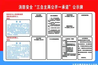 消防安全三自主两公开一承诺公示图片