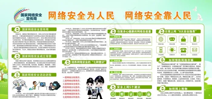 国家网络安全宣传周宣传栏图片psd模版下载