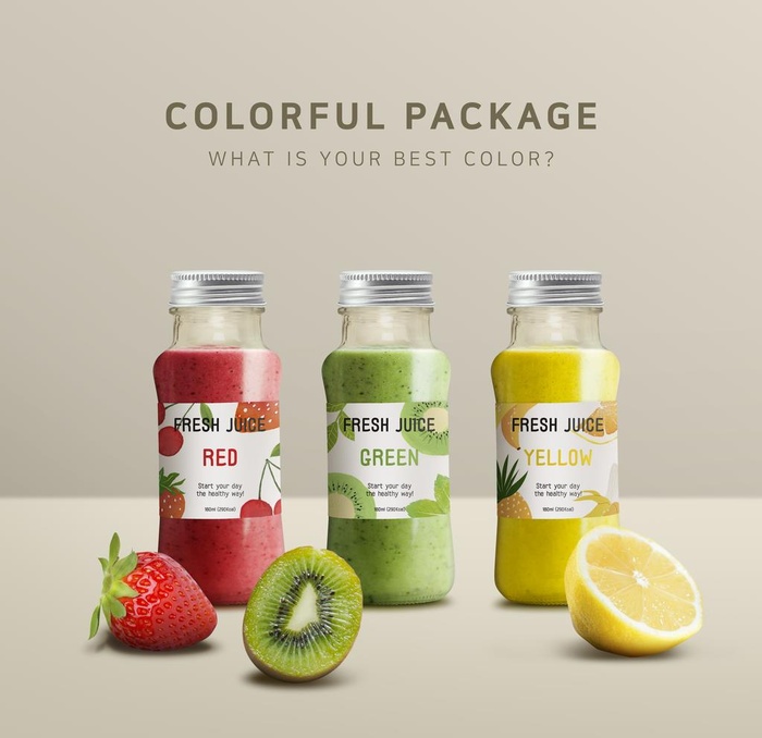 果汁瓶贴包装海报图片