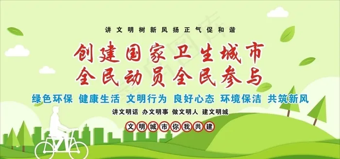 创建文明城市图片cdr矢量模版下载