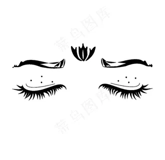 眉毛 睫毛矢量图图片