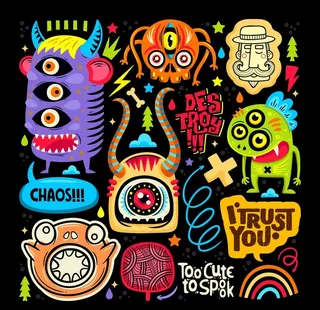 创意外星人插画设计图片