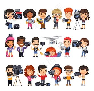 卡通摄影师图片