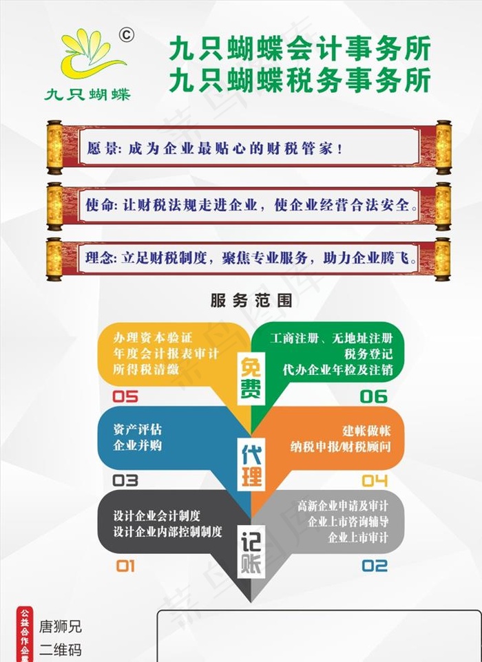 会计事务所宣传海报图片cdr矢量模版下载