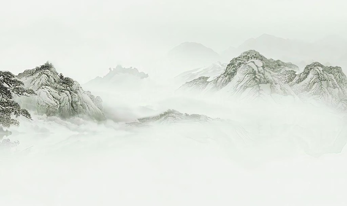 新中式水墨山水画壁画图片(7441x4650)