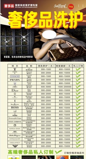 奢侈品洗护展架图片