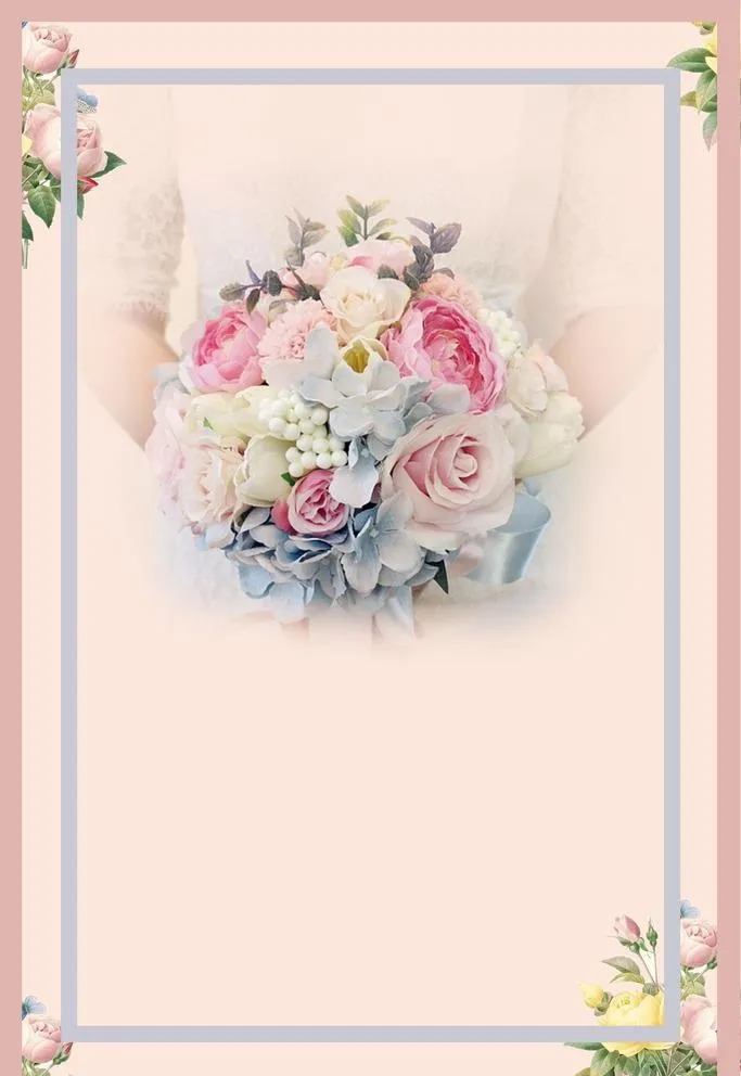 婚礼婚庆公司活动海报新娘捧花图片(2362x3543)psd模版下载
