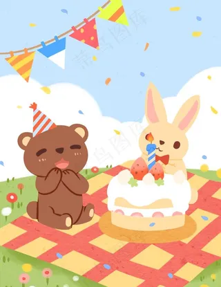 生日卡通背景图片
