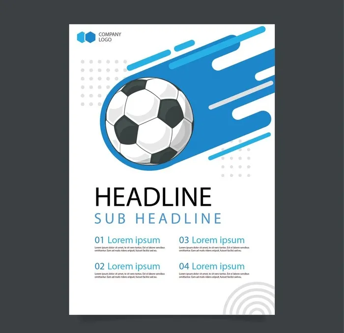 足球 体育运动图片ai矢量模版下载