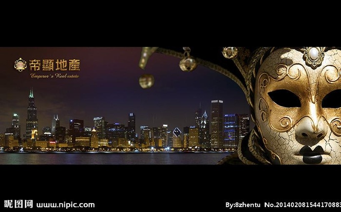 面具地产广告图片(9022x3000)psd模版下载