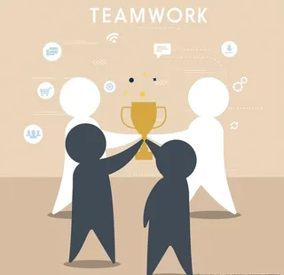 卡通企业文化商务背景图片