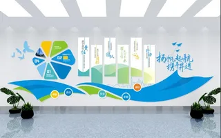 企业文化墙公司办公室会议室立体图片