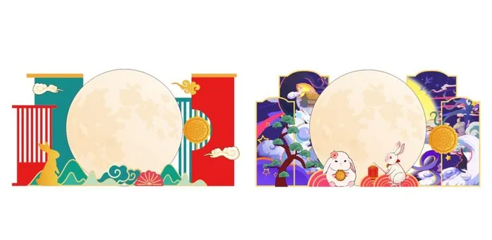 中秋节美陈图片cdr矢量模版下载