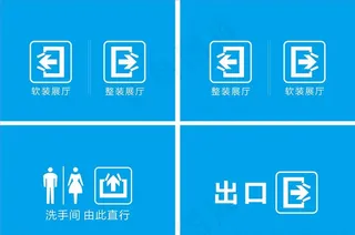 左右标识  男女标识  出入口图片