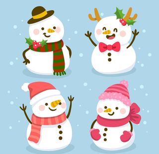 卡通雪人图片