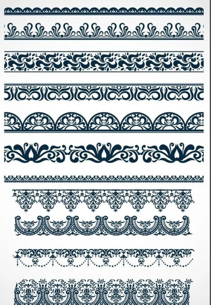 中式花纹边框图片ai矢量模版下载