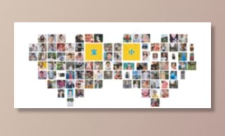 心形照片墙图片