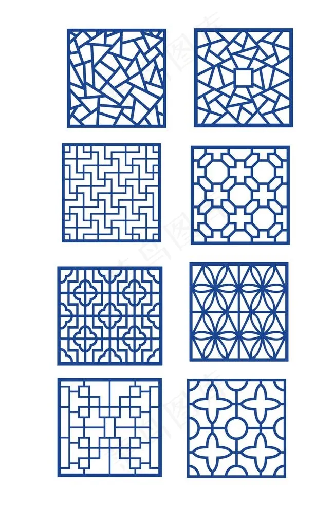 镂空花纹图片ai矢量模版下载