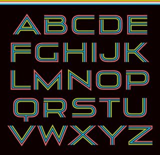 潮流字母矢量图片