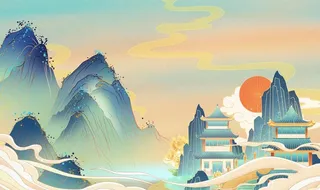 国潮风插画图片