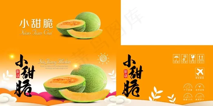 哈密瓜包装图片psd模版下载