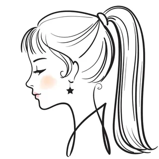 线条 卡通  女孩 美女图片 线条 卡通  女孩 美女图片