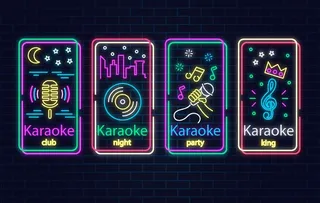 霓虹灯效素材图片