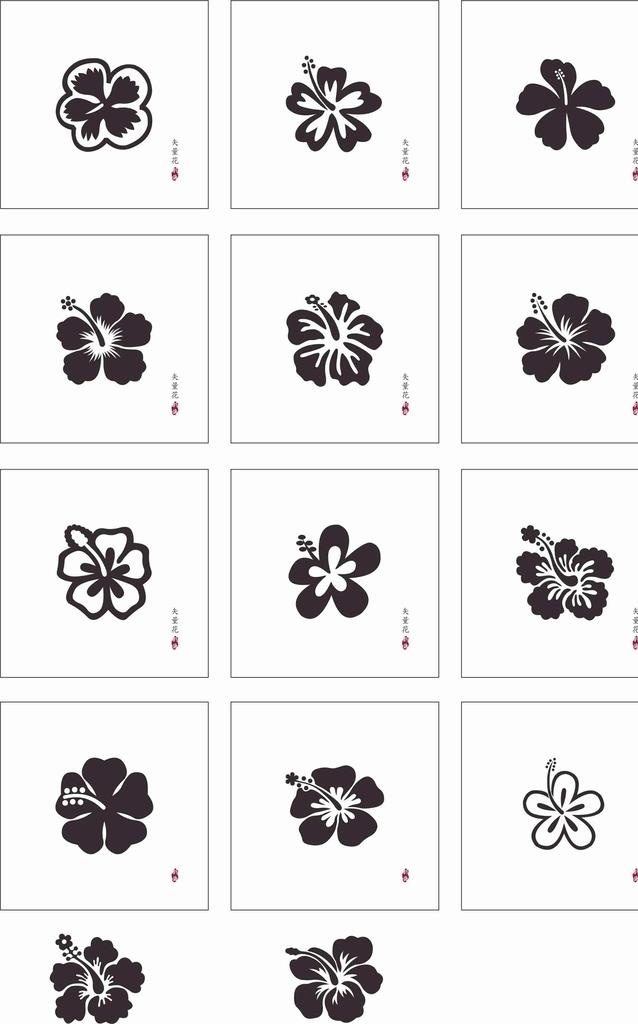 矢量花图片cdr矢量模版下载