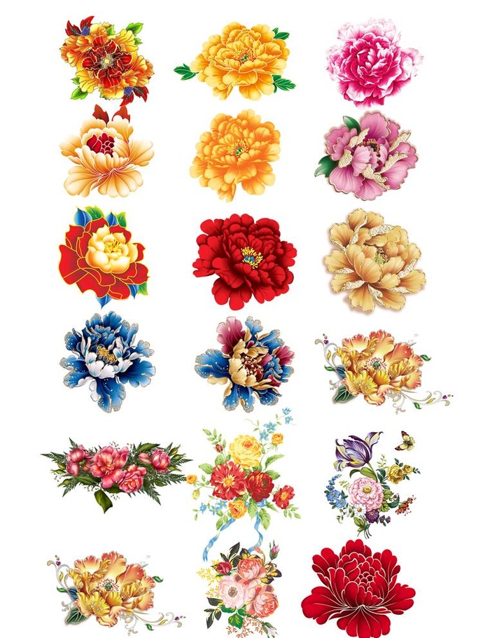 牡丹花图片(3720x5000)psd模版下载