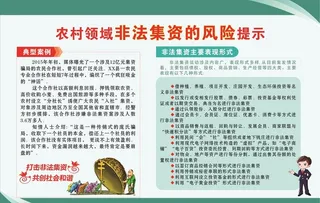 农村领域非法集资的风险提示图片
