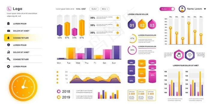 图表图片ai矢量模版下载