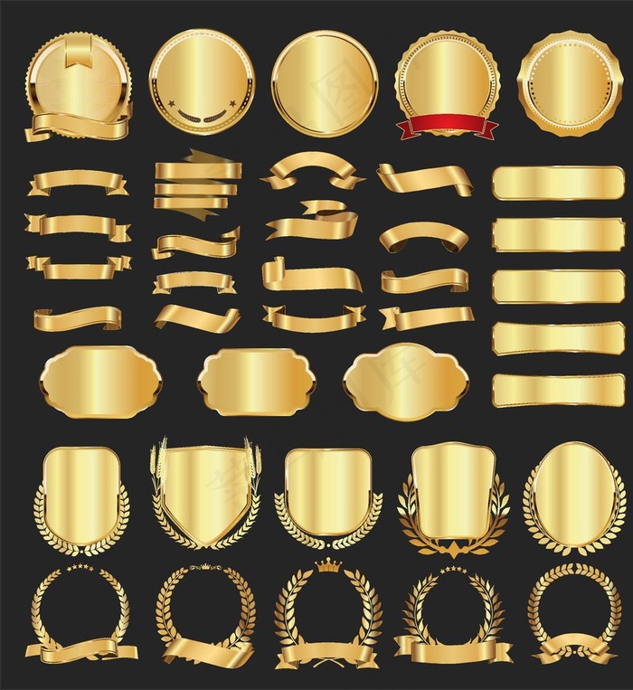 徽标环纹素材合集图片