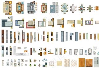 家具平面图图片