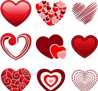 情人节心形图标图片