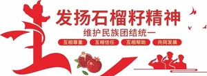 党建石榴籽精神文化墙图片