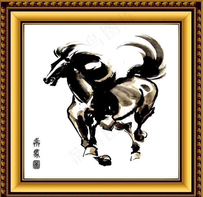 奔马图图片