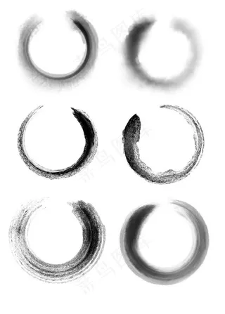 各种水墨圆图片