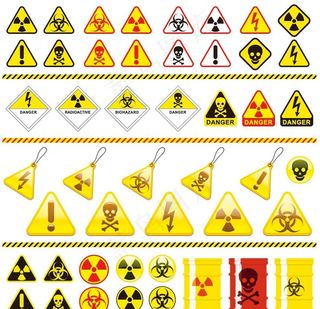 注意禁止图标吊牌矢量图片