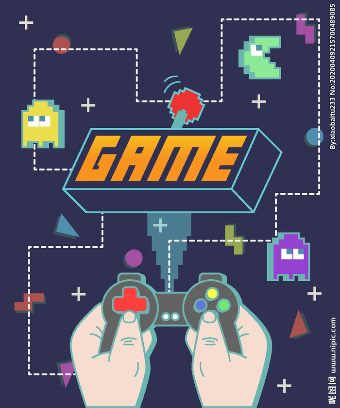 复古卡通休闲人物插画图片